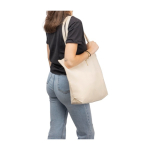 Bolsa de algodón con certificación OEKO-TEX y asas largas 140g décima vista