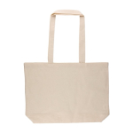 Bolsa de algodón con certificación OEKO-TEX y asas largas 140g cuarta vista