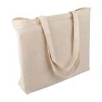 Bolsa de algodón con certificación OEKO-TEX y asas largas 140g octava vista