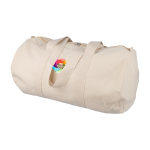 Bolsa deportiva de algodón color natural OEKO-TEX y asas largas primera vista