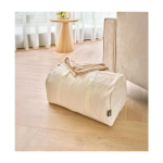 Bolsa deportiva de algodón color natural OEKO-TEX y asas largas undécima vista