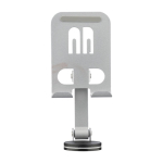 Soporte para móvil plegable de aluminio con rotación 360° color plateado primera vista