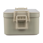 Fiambrera apilable de dos pisos con set de cubiertos 2.2 L tercera vista