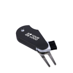 Herramienta multiusos de plástico para golf con marcador y contador color negro vista de impresión