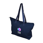 Bolsa de polialgodón reciclado con cremallera y asas largas 330g/m² segunda vista