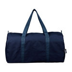 Bolsa deportiva de polialgodón reciclado con cremallera 330 g/m² color azul marino primera vista