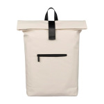 Mochila enrollable de cuero sintético para portátil 16'' color beige primera vista