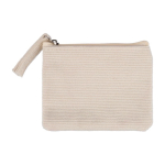 Monedero hecho de pana para personalizar con cremallera a juego segunda vista