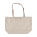 Bolsa de pana con asas largas con un compartimento y bolsillo interno color beige primera vista