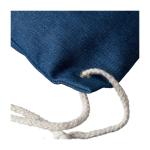 Mochila cuerdas y bolsa vaquera reciclada con cordones color natural décima vista