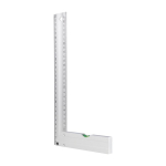 Escuadra de aluminio con nivel de burbuja en la base y regla de 30cm tercera vista