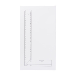 Escuadra de aluminio con nivel de burbuja en la base y regla de 30cm cuarta vista