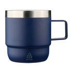 Taza de acero inoxidable de doble pared con interior de cerámica 180ml color azul primera vista