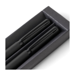 Set de escritura con bolígrafo y roller de metal de tinta azul sexta vista