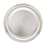 Termo de acero inoxidable doble pared con filtro de té 450ml color plateado mate tercera vista frontal