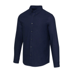 Camisa oxford hombre manga larga cuello abotonado Elevate color azul marino