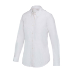 Camisa oxford de mujer manga larga con corte recto Elevate color blanco