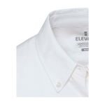 Camisa oxford de mujer manga larga con corte recto Elevate color blanco vista detalle 1