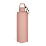 Botella de plástico reciclado resistente y ligera con mosquetón 750ml color rosa claro segunda vista frontal