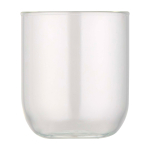 Jarra de jarra y taza de cristal con acabado mate perfecto para agua color transparente tercera vista frontal