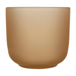 Elegante bandeja de madera con 2 vasos de cristal mate 200ml color marrón segunda vista frontal