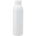 Botella de acero inoxidable reciclado de doble pared 3 piezas 650ml color blanco segunda vista frontal