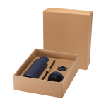 Botella de acero inoxidable reciclado de doble pared 3 piezas 650ml color azul marino