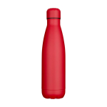 Botella de agua de acero inoxidable reciclado con tapón 750ml color rojo segunda vista frontal
