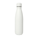 Botella de agua de acero inoxidable reciclado con tapón 750ml color blanco segunda vista frontal