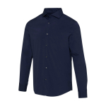 Camisa de popelina hombre manga larga con corte recto 133 g/m2 Elevate color azul marino