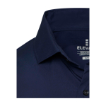 Camisa de popelina hombre manga larga con corte recto 133 g/m2 Elevate color azul marino vista detalle 1