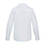 Camisa de popelina de mujer manga larga y corte recto 133 g/m2 Elevate color blanco segunda vista trasera