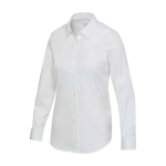 Camisa de mujer de algodón de sarga de manga larga 185 g/m2 Elevate color blanco