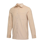 Camisa de pana unisex de corte recto y manga larga 252g/m2 Elevate color marfil