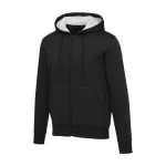 Sudadera algodón reciclado y poliéster unisex con forro sherpa Elevate color negro