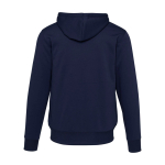 Sudadera algodón reciclado y poliéster unisex con forro sherpa Elevate color azul marino segunda vista trasera