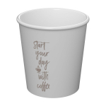 Vaso reutilizable ideal para espresso Americano® Piccolo 100ml color blanco vista impresa logo 2