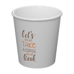 Vaso reutilizable ideal para espresso Americano® Piccolo 100ml color blanco vista impresión tampografía