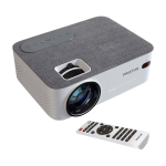 Proyector portátil con HDMI y mando a distancia Prixton Lumière color blanco vista impresa logo 2