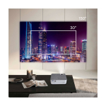 Proyector portátil con HDMI y mando a distancia Prixton Lumière color blanco imagen de estilo de vida 2