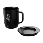 Taza de plástico inteligente control temperatura Prixton Tempo 300 ml color negro vista impresa logo 2