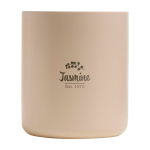 Vela perfumada de cera de soja de 3 aromas distintos 210g WELLmark color beige vista impresa logo 2