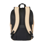 Mochila antirrobo de cuero sintético con acceso trasero 18L PC 15” color marfil segunda vista trasera