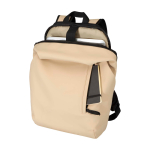 Mochila antirrobo de cuero sintético con acceso trasero 18L PC 15” color marfil tercera vista