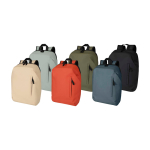 Mochila antirrobo de cuero sintético con acceso trasero 18L PC 15” color marfil segunda vista varios colores