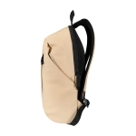 Mochila antirrobo de cuero sintético con acceso trasero 18L PC 15” color marfil vista lateral