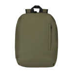 Mochila antirrobo de cuero sintético con acceso trasero 18L PC 15” color verde oscuro segunda vista frontal