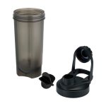Botella deportiva de plástico PP con bola mezcladora y marcas 700ml color negro segunda vista