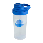 Botella deportiva de plástico PP con bola mezcladora y marcas 700ml color azul real