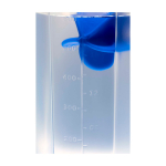 Botella deportiva de plástico PP con bola mezcladora y marcas 700ml color azul real vista detalle 1